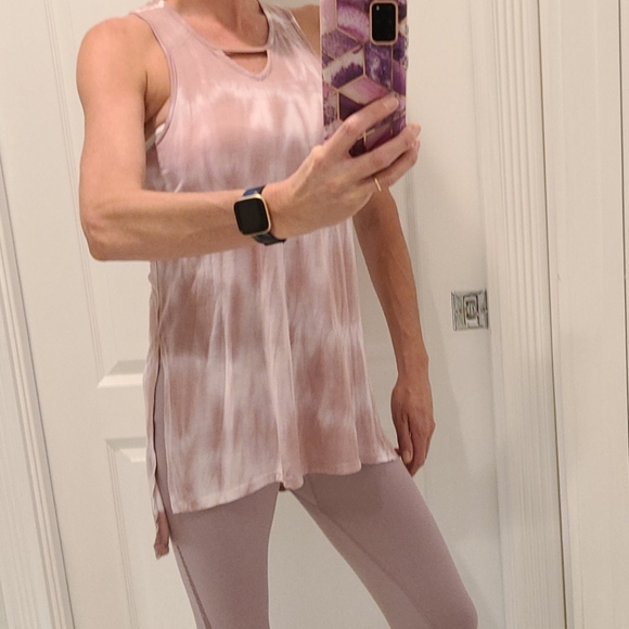 Purple and white tie dyed tank top. - Picture 3 of 12
